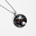 thumbnail image 4 of Motorcycle Stunning Glass Circular Pendant Necklace - Elegant Jewelry for Women, 4 of 5