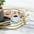 thumbnail image 6 of CosmoLiving by Cosmopolitan 27" x 16" Gold Metal Mirrored Tray, 1-Piece, 6 of 13