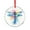 Pattern-1, variant on Dragonfly Watercolor Illustration Art Xmas Ornament Holiday Decorations And Xmas Gift Ideas Dragonfly Artwork Abstract Oil Painting Art Print Glass Round Christmas Ornament