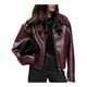 thumbnail image 1 of Chaqueta de para Mujer, Larga, Cremallera, Abrigos de Imitación de Gran Tamaño, Conjuntos de Moda de Otoño e Invierno. Vino Tinto S, 1 of 10