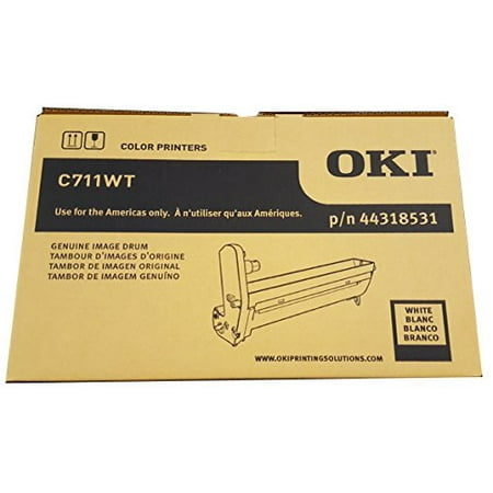 Genuine Okidata Cyan Drum - Okidata C711WT White Toner Drum - Genuine Okidata 44318531