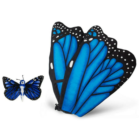 Wildlife Tree Blue Butterfly Wings w/ Plush Butterfly Pretend Play Dressup
