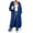 Blue 13, variant on Karymi Rain Jacket Solid Long Hooded Zip Up Sweatshirt Cardigan, Long Sleeve Double Zipper Drawstring Hem Oversized Coat with Side Hand Pockets Jackets for Women