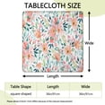 thumbnail image 2 of Pioneer Flower Floral Print Pattern Square Fitted Tablecloth with Elastic Edge,Square Table Cover,Washable Elastic Table Cover for Home Kitchen Party Decor 36"x36", 2 of 6