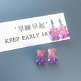 thumbnail image 5 of SmartBy Fashion Women Candy Color Cartoon Gummy Bear Ear Stud Earrings Jewelry Gift, 5 of 7