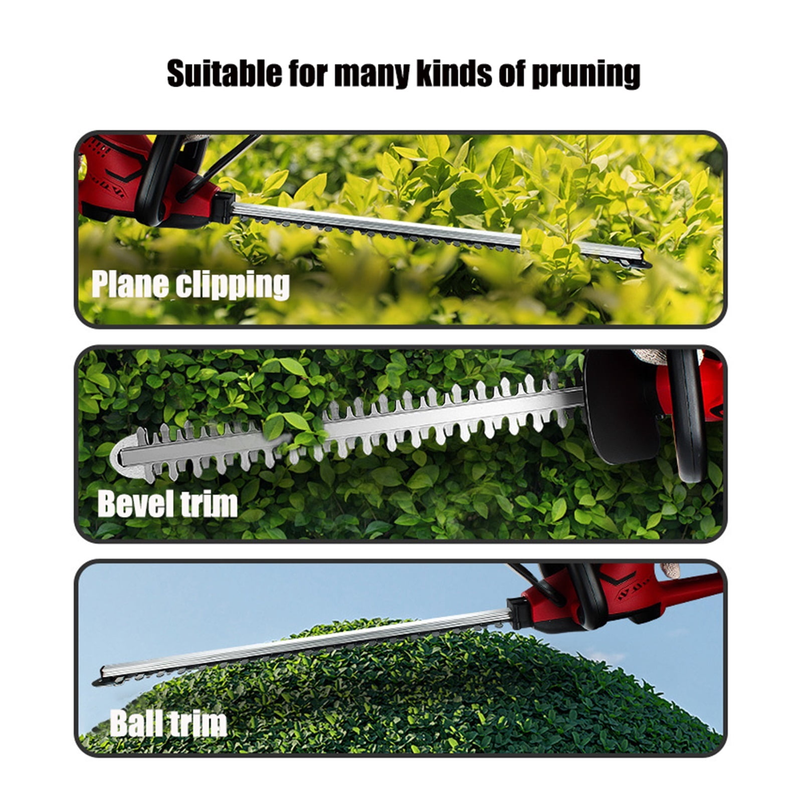 Brushless Hedge Trimmer Cordless Hedge Trimmer Dual Action Pruning Saw Cutter Rotating Handle Garden Tool For 18V Battery ,2 IN 1 Trimmer & Edger