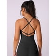thumbnail image 4 of IDOPIP Womens Cross Back Athletic Tank Tops with Bulit in Bra V Neck Longline Sports Gym Bra Workout Yoga Pilates Tops, 4 of 6