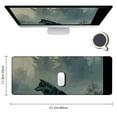 thumbnail image 2 of nygtbtfer Gaming Mouse Pad ,The Wolf and The Moon Mousepad Non-Slip Rubber Gaming Mouse Pad Rectangle Mouse Pads for Computers Laptop 31.5x11.8 in, 2 of 6