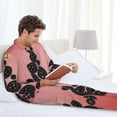 thumbnail image 6 of Lsque Happy New Year3 Pattern Long Sleeve Pajama Set for Men - Soft 2-Piece Sleepwear and Loungewear Set with Pockets, Comfy Nightwear-Medium, 6 of 7