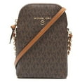 thumbnail image 6 of Michael Kors Womens Jet Set Charm Small North/South Chain Phone Crossbody Brown/Acorn 32T0GT9C1B-252 One Size, 6 of 10