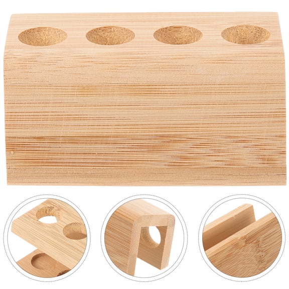 MERRYHAPY Toothbrush Holder for Countertop with Stable Flat Base and Multi-Grid Design for Bathroom Organization