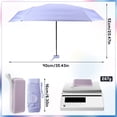 thumbnail image 2 of Bocaoying Mini Folding Umbrella with Case, Lightweight Portable Umbrella, Light Compact Rain Umbrella for Travel Outdoor Daily Use, Small Sun & Rain Pocket Umbrella for Girls and Women (Purple), 2 of 7