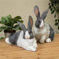 thumbnail image 1 of Gerson Figurines de Lapin en Résine 2478410EC&44; Blanc & Gris - Lot de 2, 1 of 1
