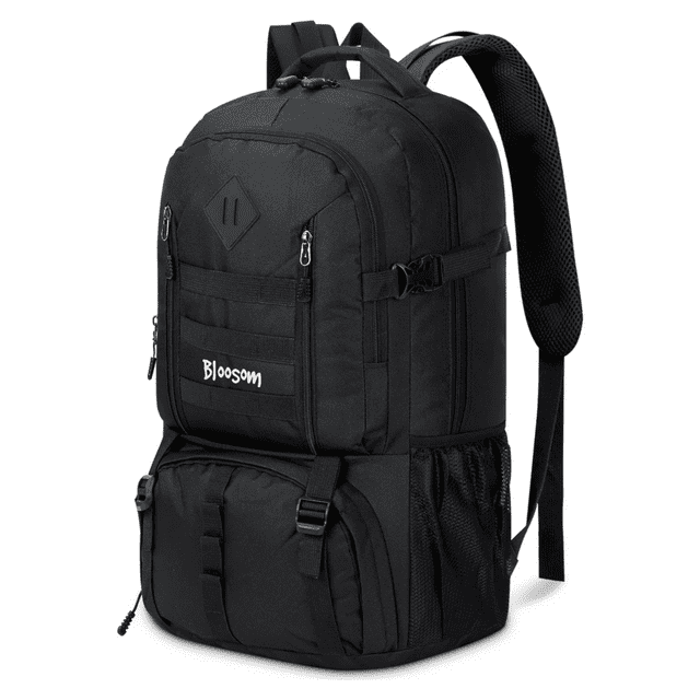Mochila De Viaje Bloosom De 40 L Para Acampar, Senderismo, Portátil Negro