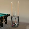 thumbnail image 6 of 8 Holes Pool Stick Holder Floor Stand Mount Billiard Table Accessories Pool Stick Rack, 6 of 16