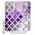 thumbnail image 2 of Purple Morocco Waterproof Fabric Shower Curtain, Rustic Country Smear Street Mottled Art Shower Curtain for Bathroom Curtains Bathtubs Hotel Washable Shower Curtains with 12 Hooks Stall 48x72in, 2 of 6