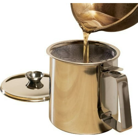 Steel Storage Containers - Old Home Kitchen Stainless Steel Oil Storage Oil Keeper Fryer's Friend