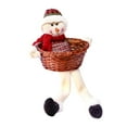 thumbnail image 6 of Santa Claus Candy Basket Large Gift Fruit Basket with Handles Cloth Storage Bin for Christmas Decorations Holiday Party Supplies(C), 6 of 6