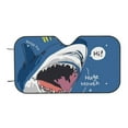 thumbnail image 7 of Picia Great White Shark Curved Windshield Sunshade Accordion Folding Style Auto Shade for Car Truck SUV Van Blocks UV Ray Sun Visor Protector -, 7 of 7