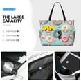 thumbnail image 3 of Sigee Colorful Donut Print Extra Large Waterproof Beach Travel Bag with Zipper - Durable and Versatile for Vacation, Gym, and Daily Use, 3 of 7