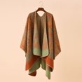 thumbnail image 2 of Chal de bufanda a cuadros retro de otoño e invierno para mujer para el calor y la bufanda de protección contra el frío Fridja nalpqowj2607, 2 of 3