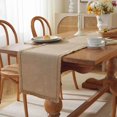 thumbnail image 5 of Table Runner,Table Flag Festival Natural Linen Weaving Solid Color Long Tablecloths Dust-Proof Foyer Chest Cover Handkerchief 11.81x47.24 inch for Party Wedding Restaurant Home Decoration, 5 of 7
