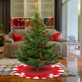 thumbnail image 1 of Christmas Decoration Clearance! Christmas Tree Skirt Knitting Tree Skirt Apron Surface Knitting Snowflake Christmas Tree Skirt Snowflake Tree Skirt Christmas Decoration Specials of The Day, 1 of 5
