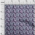 thumbnail image 2 of oneOone Georgette Viscose Bluish Violet Fabric Florals Quilting Supplies Print Sewing Fabric By The Yard 42 Inch Wide, 2 of 4