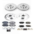 thumbnail image 3 of PowerStop Front and Rear Z23 Evolution Sport Carbon-Fiber Ceramic Brake Pad and Drilled & Slotted Rotor Kit Fits: HYUNDAI Select Models K8281, 3 of 10