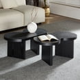 thumbnail image 3 of Jopath Modern Butterfly Mdf Coffee Table, 2-In-1 Convertible Small Coffee Tables End Table Side Table Used In Living Rooms, Bedrooms, Offices, Black, 3 of 11