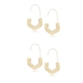 thumbnail image 2 of Transemion 1 Pair Rattan Earrings Half-hexagon Handmade Great Quality for Girl Woman white 2Set, 2 of 6