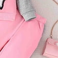 thumbnail image 6 of Pandaie Big Bow Embroidery Sweatsuit for Toddler Girls Raglan Doll Neck Sweet Clothes Outfit 3T 4T 5T 6T Kids School Pullover Tracksuit Pink,5 Years, 6 of 7