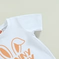 thumbnail image 6 of Douhoow Toddler Baby Boy Easter Clothes Set Rabbit Ear Print Short Sleeve T-Shirts Solid Pants, 6 of 8