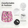 thumbnail image 5 of Running Shorts for Women, Cartoon Cute Cow Head Pink Workout Athletic Shorts with Pockets, Lounge Yoga Shorts Women, 5 of 7