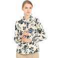 thumbnail image 1 of INSPIRE CHIC Blusa Floral Con Botones Mangas Largas Trabajo Oficina Para Mujer Beige S, 1 of 6