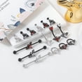 thumbnail image 5 of ZS 14G Bat Industrial Barbell Jewelry Punk Style Cartilage Conch Helix Piercing Crystal Earring Piercing, 5 of 7