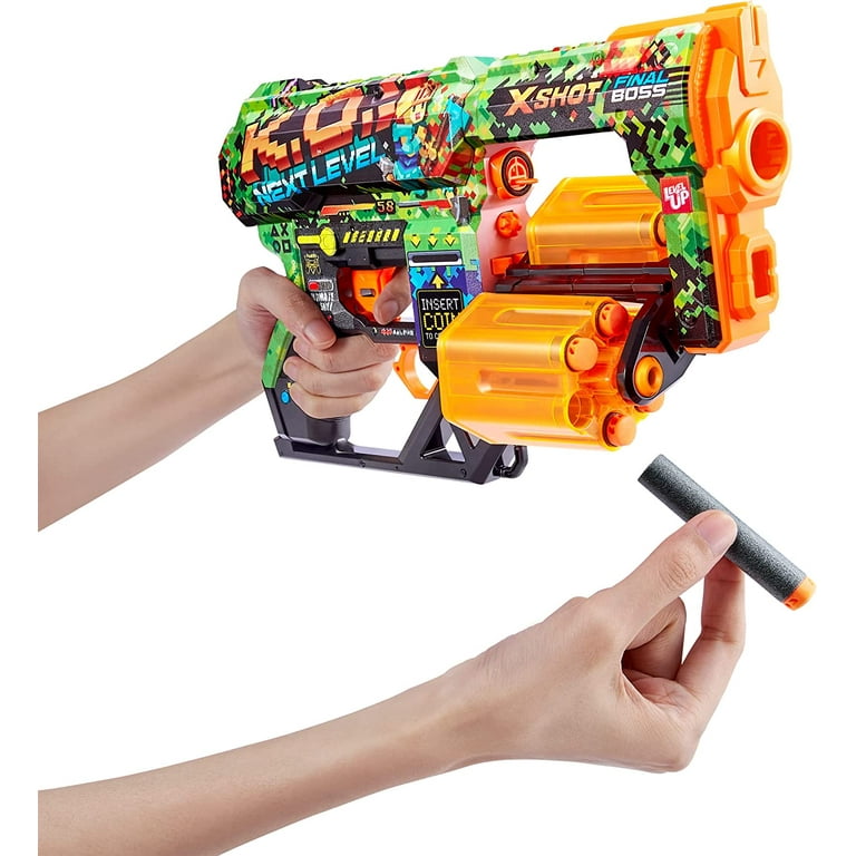 X-Shot SKINS Double Dread Double Menace Dart Blaster Combo Pack by
