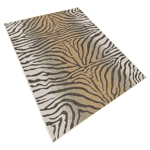 Liora Manne Carmel Indoor Outdoor Area Rug, Zebra Sand, 7' 10" x 9' 10"