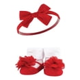 thumbnail image 3 of Hudson Baby Infant Girls Headband and Socks Giftset, Red Blue, One Size, 3 of 5