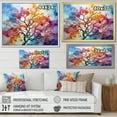 thumbnail image 4 of Designart "Magical Oak In Vivid Colors I" Tree Oak Floater Framed Wall Art Prints, 4 of 5