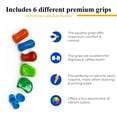 thumbnail image 4 of The Pencil Grip PGP-006 Premium Pencil Grip Assortment 6 Pack with Original Pencil Grip, Assorted Colors, 4 of 4
