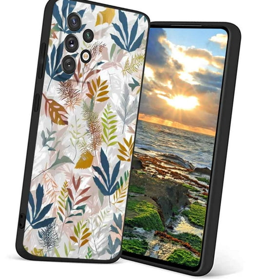 Leaves-159 Phone Case, Degined for Samsung Galaxy A72 5G Case Men Women, Flexible Silicone Shockproof Case for Samsung Galaxy A72 5G