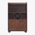 thumbnail image 2 of Furniture of America Bann Multi-Storage Wine Cabinet, Vintage Walnut, 2 of 8