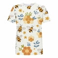 thumbnail image 5 of Tnhcen Women's Bee Lover Graphic Tee, Cute Sunflower and Bee Print T-Shirt, Casual Loose Fit Short Sleeve Summer Top, Soft Stretch Plus Size S-5XL, 5 of 5