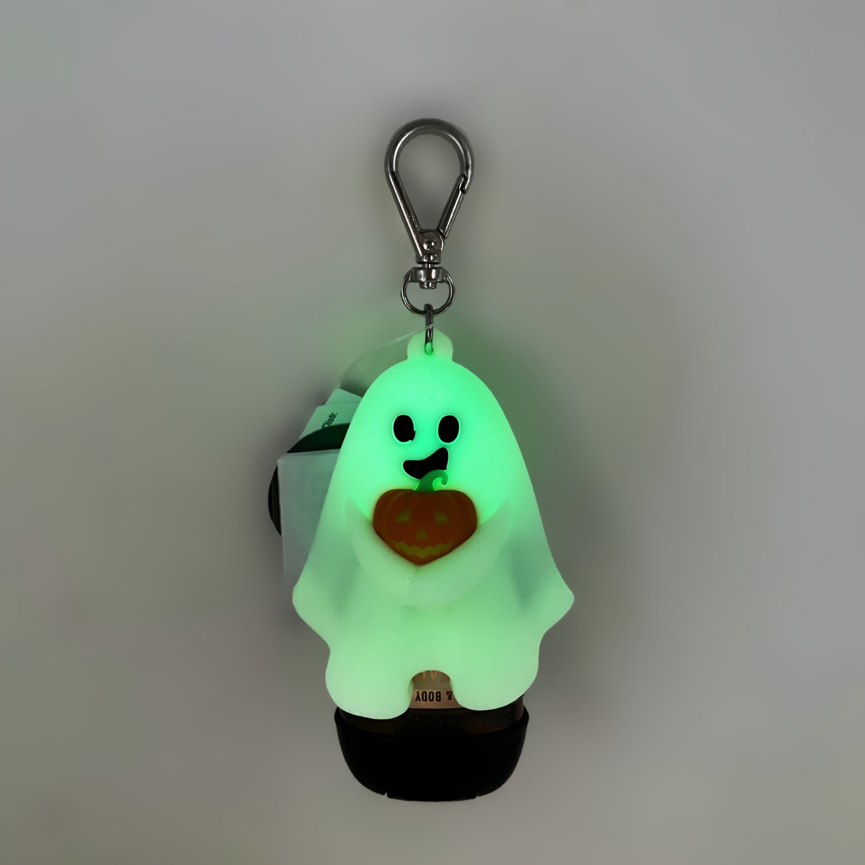Bath & Body Works Light-up Glow-in-the-Dark Ghost Hand Gel Holder with a Natural Oats Sample Soap