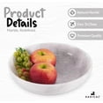 thumbnail image 6 of Radicaln White Marble Fruit Bowl 10" Handmade Fruit Dish Holder for Countertop, Entryway Table Bowls for Candy , keys or Fruits- Kitchen Counter & Home Décor Essentials, 6 of 6
