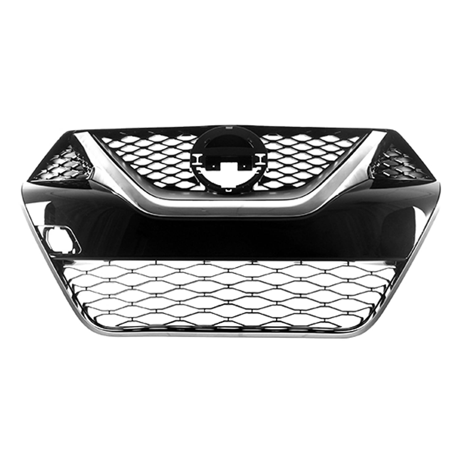 Front Upper Bumper Grille ABS Black and Chrome fit for Nissan Maxima 2016-2018 