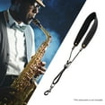 thumbnail image 3 of Adjustable Saxophone Neck Strap Soft Leather Thickened Saxophone Strap with Metal Hook Suitable for Saxophone Clarinet, 3 of 8