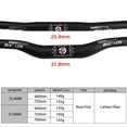thumbnail image 4 of BUCKLOS CBR220 Carbon Fiber Handlebar Mountain Bike 31.8/25.4mm Road Bicycle 660/720/760mm 20mm Rise Flat Riser Bar, 4 of 7
