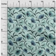 thumbnail image 2 of oneOone Cotton Poplin Twill Turquoise Blue Fabric Florals Sewing Craft Projects Fabric Prints By Yard 56 Inch Wide, 2 of 5